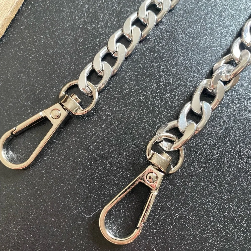 Shoulder metal Chain Replacement strap silver 15.7"